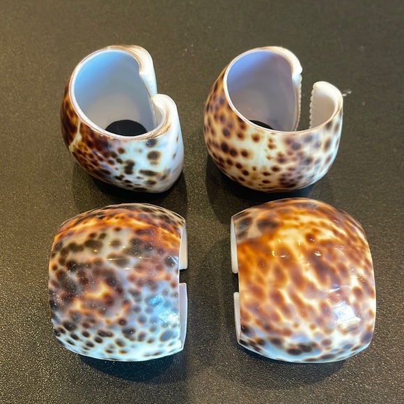 Seashell napkin rings set of 4 great beach house decor - Picture 1 of 2